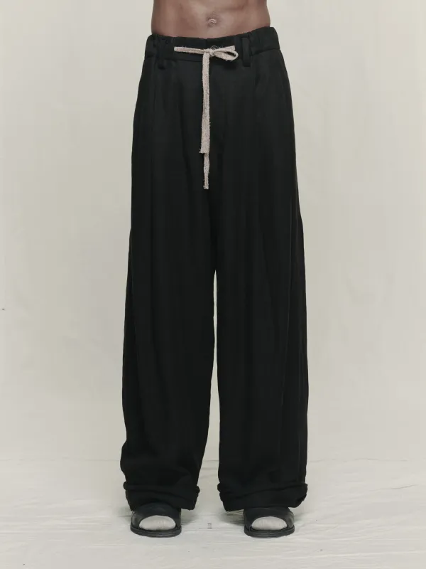 ROLLED-UP WIDE LEG TROUSERS made by ziggy chen