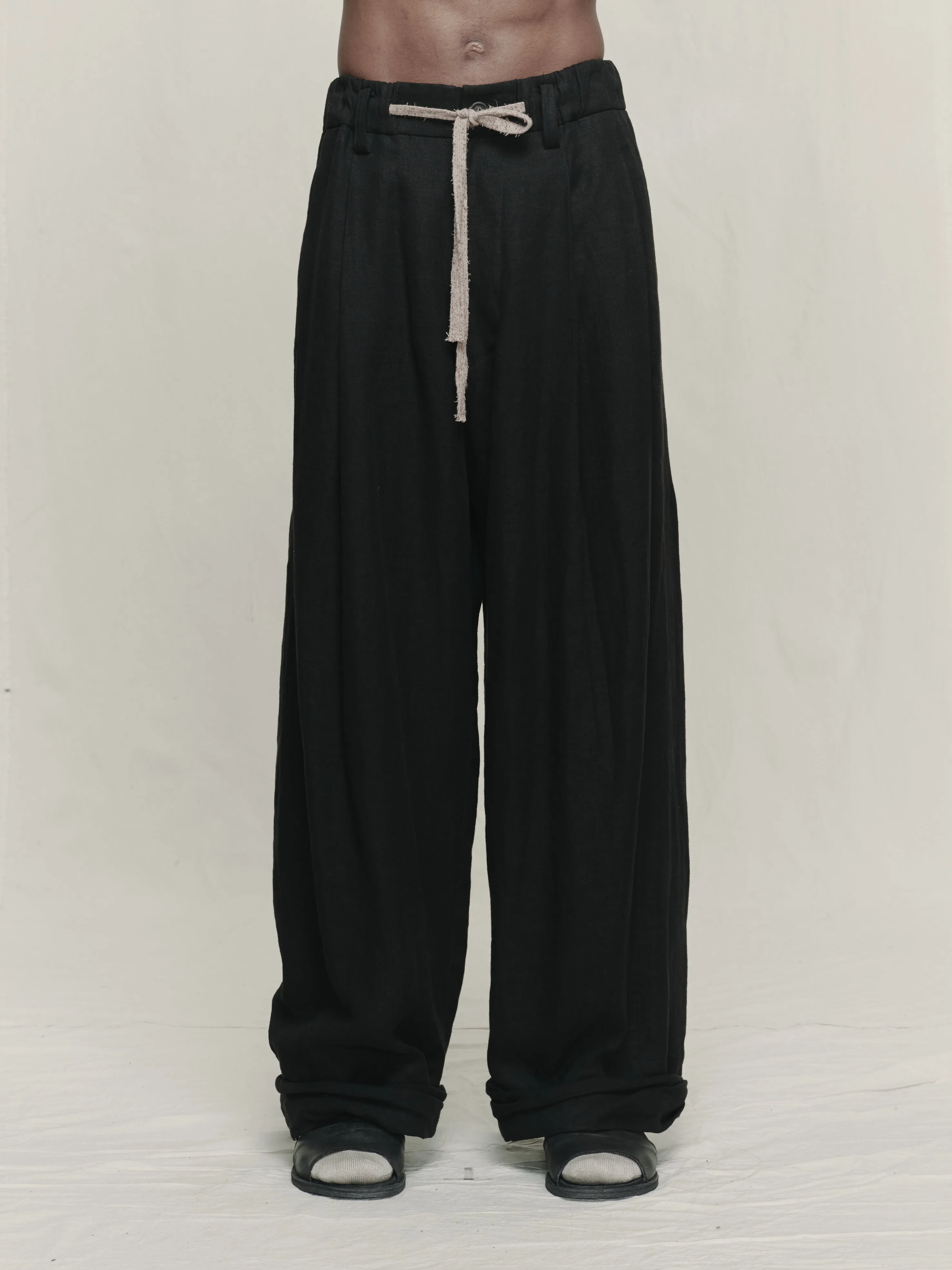 ROLLED-UP WIDE LEG TROUSERS sold by ziggy chen