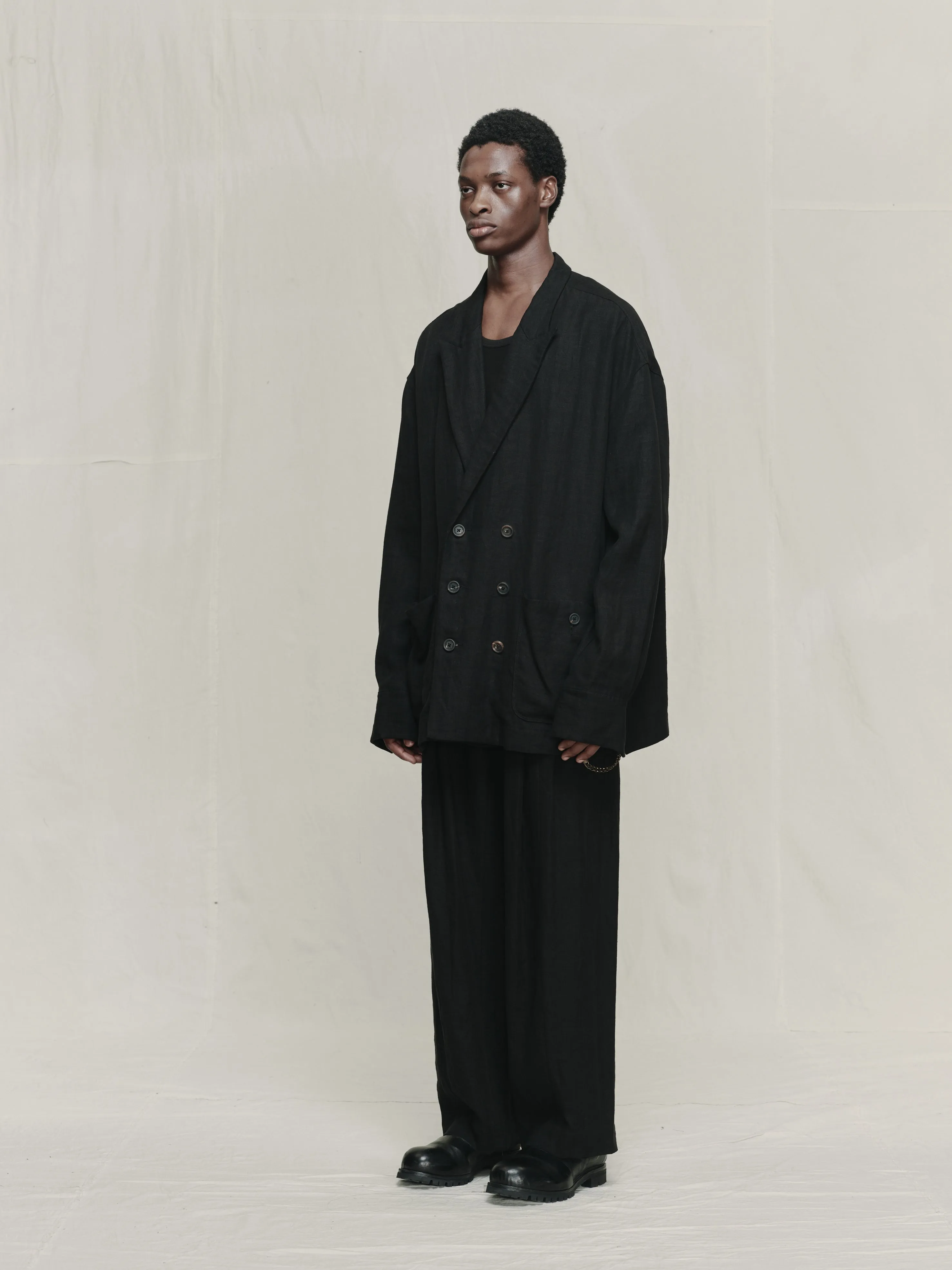 DOUBLE BREASTED LONG BLAZER sold by ziggy chen product image thumbnail 2