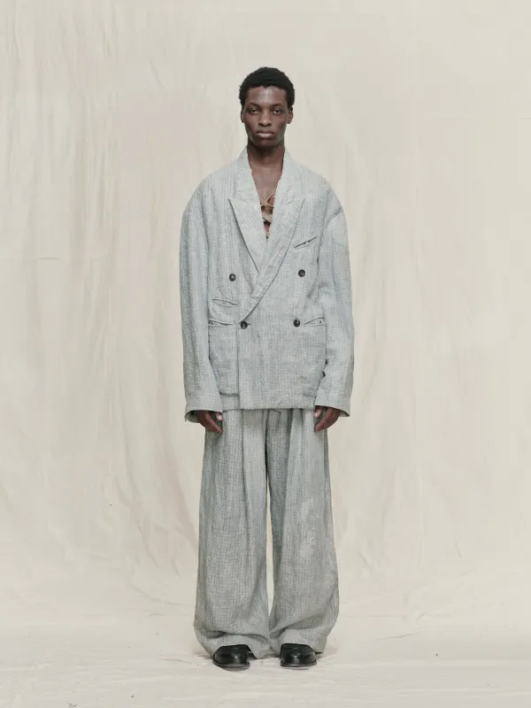 DOUBLE BREASTED BLAZER made by ziggy chen