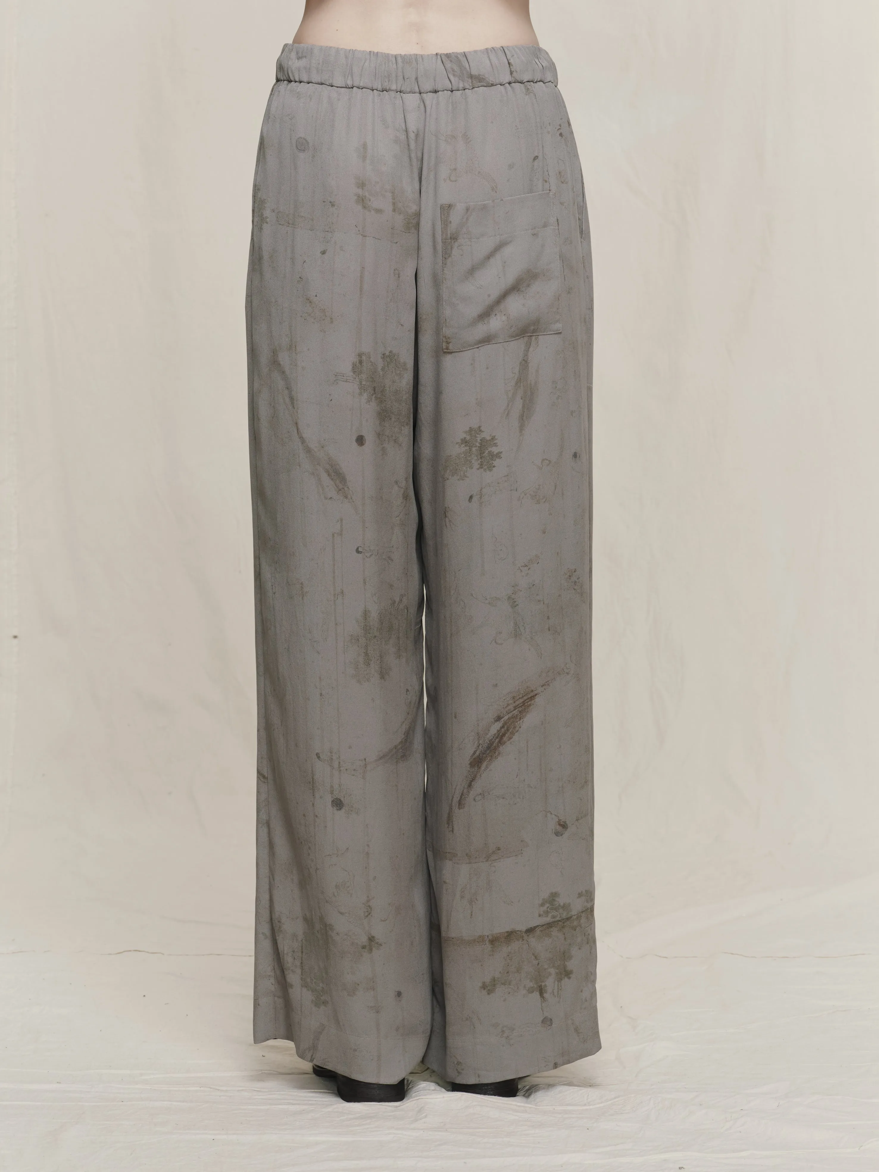 DIGITAL PRINT DRAWSTRING TROUSERS sold by ziggy chen product image thumbnail 4