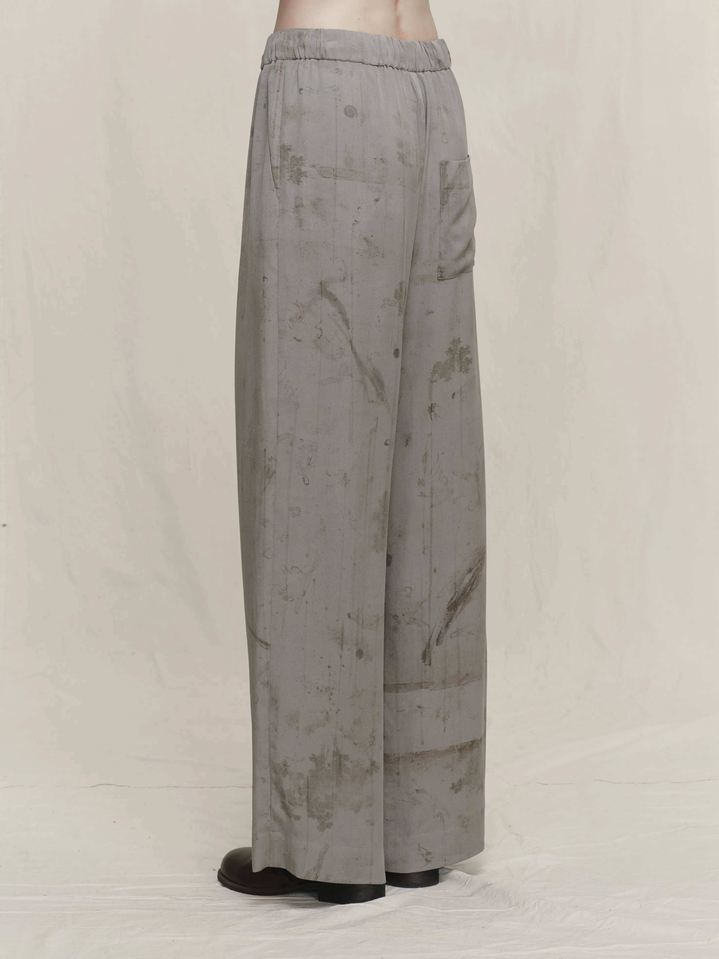 DIGITAL PRINT DRAWSTRING TROUSERS sold by ziggy chen product image thumbnail 3