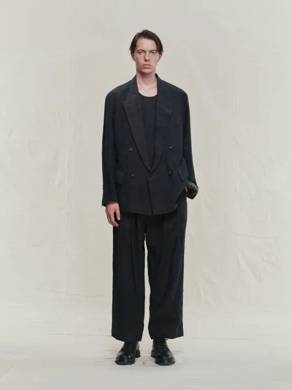 DOUBLE-BREASTED BLAZER made by ziggy chen