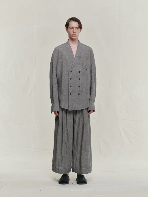 DOUBLE-BREASTED SHIRT JACKET made by ziggy chen