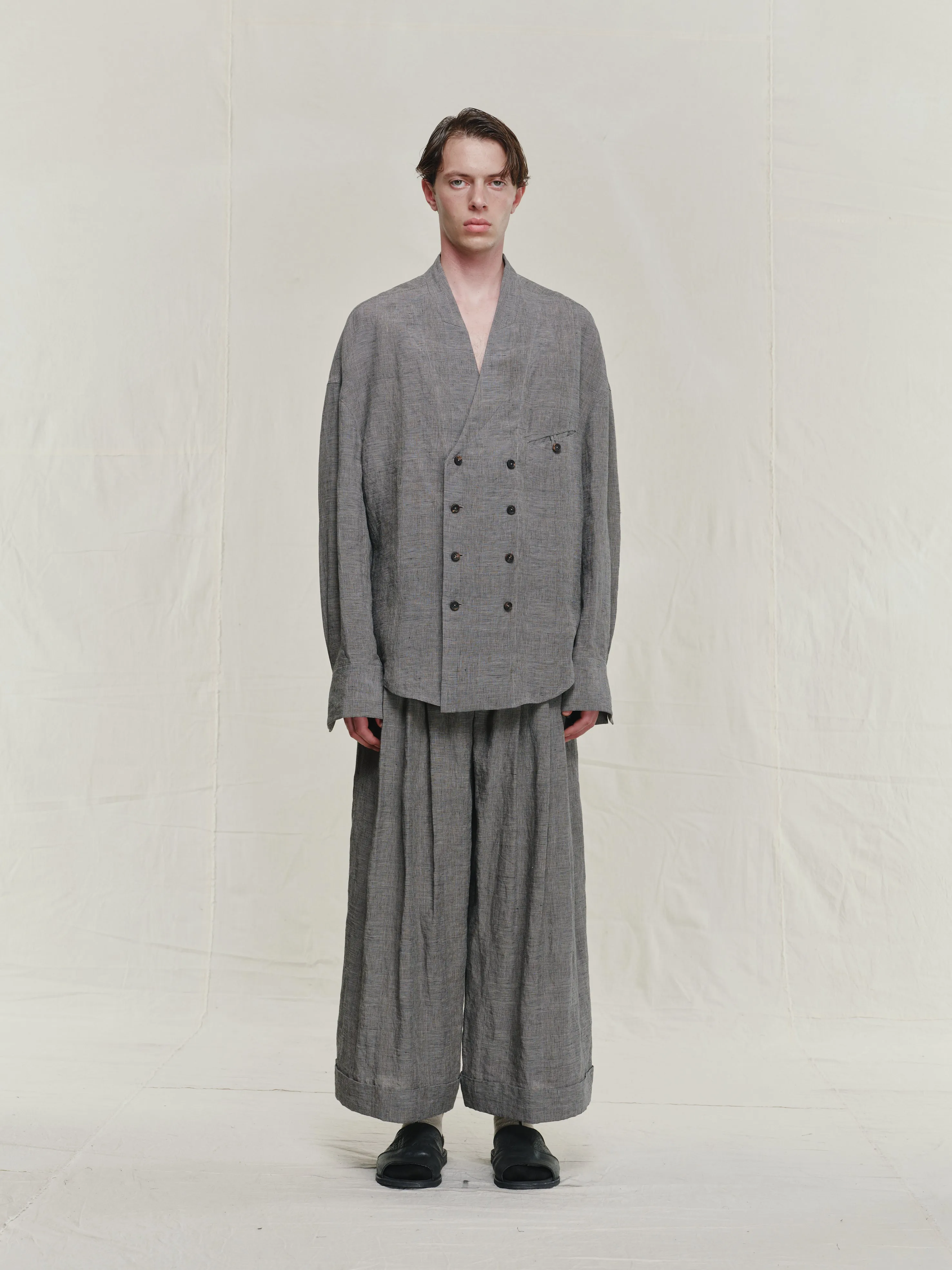 DOUBLE-BREASTED SHIRT JACKET sold by ziggy chen