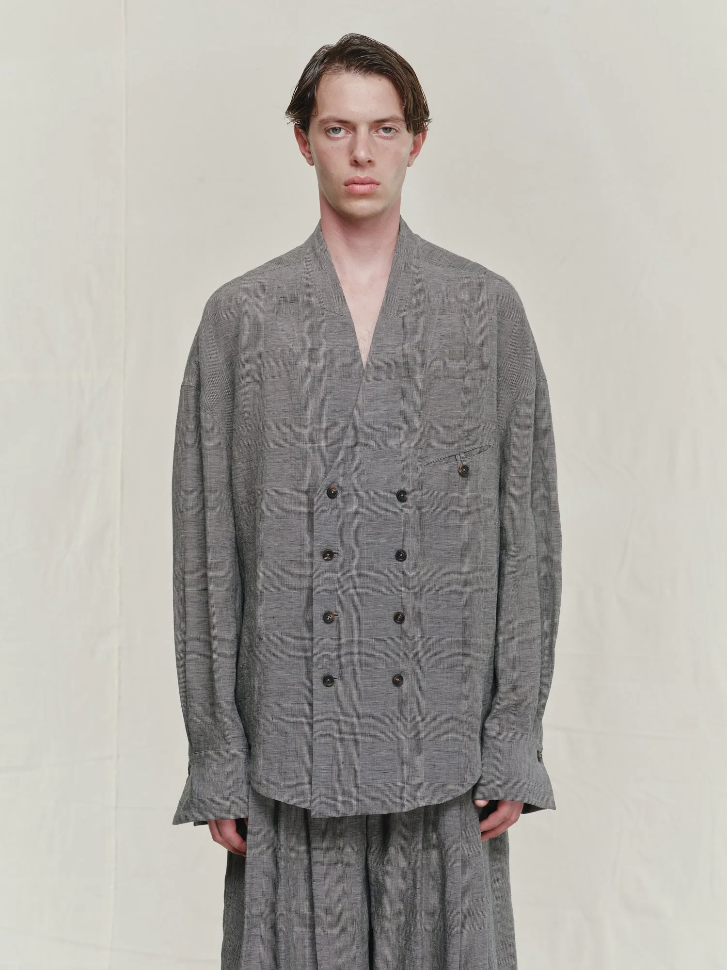 DOUBLE-BREASTED SHIRT JACKET sold by ziggy chen product image thumbnail 5
