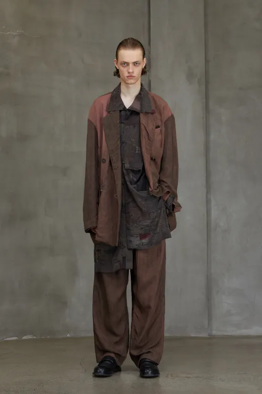 DOUBLE BREASTED LONG JACKET made by ziggy chen