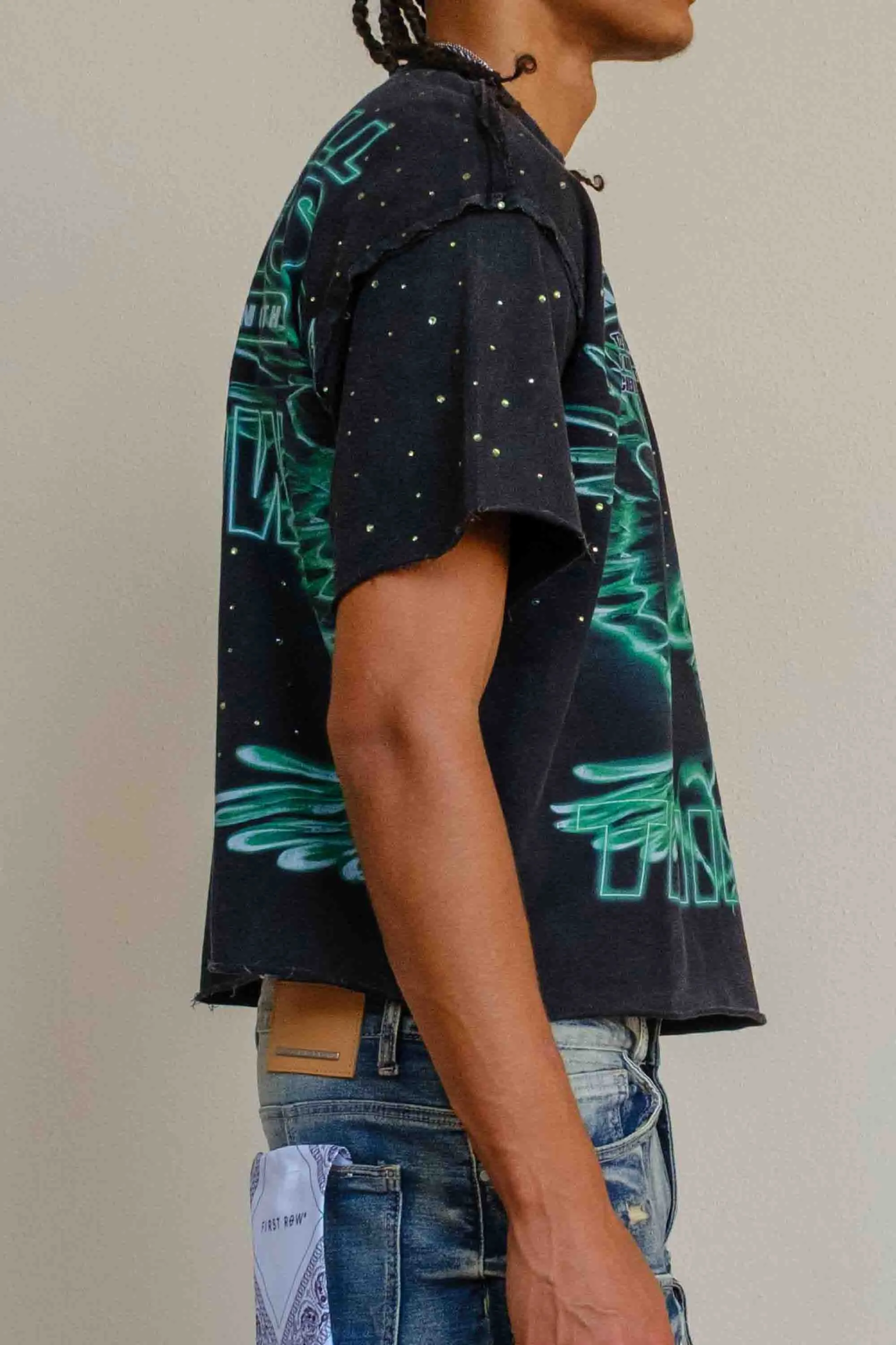ABOVE ALL THINGS NOCTURNAL FLIGHT CROPPED TEE sold by First Row product image thumbnail 5
