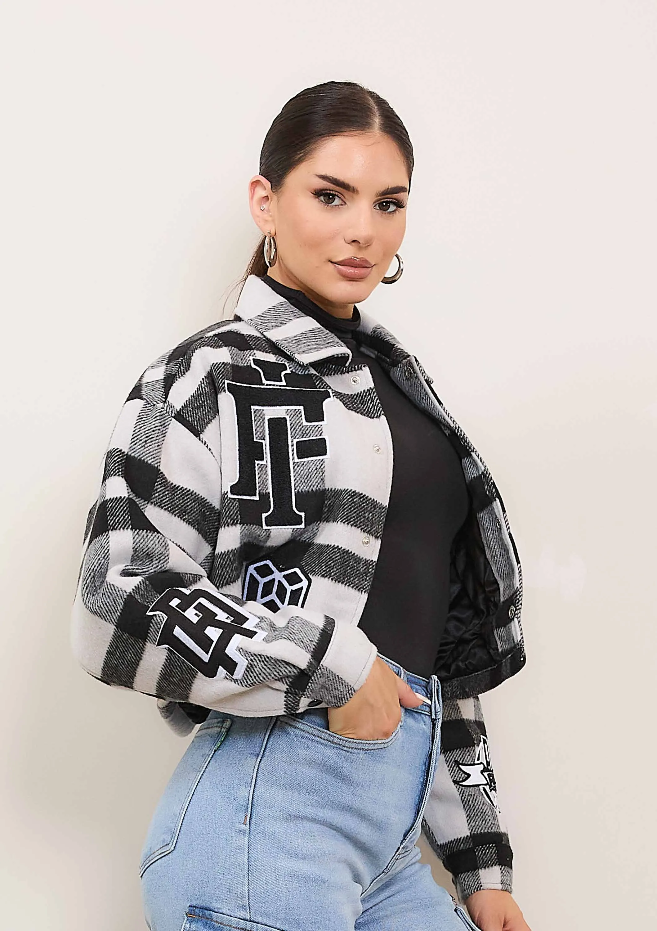 ALL OVER LOGO MULTI PATCHES SHACKET sold by First Row product image thumbnail 4