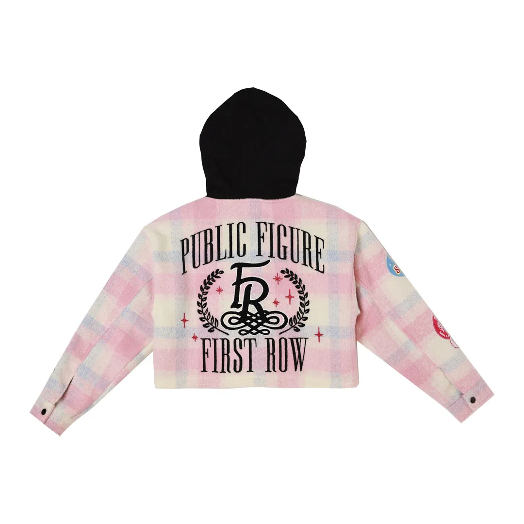 BETTER DAYS CROP WOOL HOOD PLAID SHACKET sold by First Row product image thumbnail 2