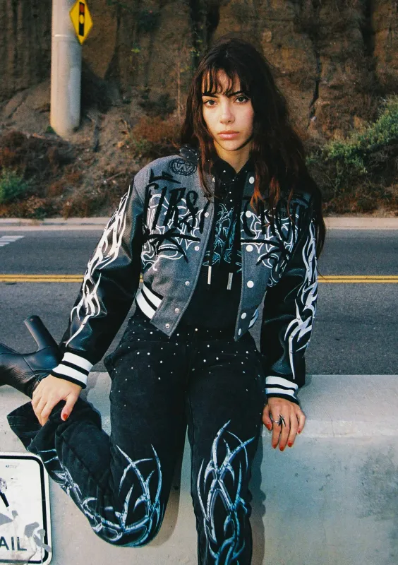 Y2K TRIBAL VARSITY JACKET made by First Row