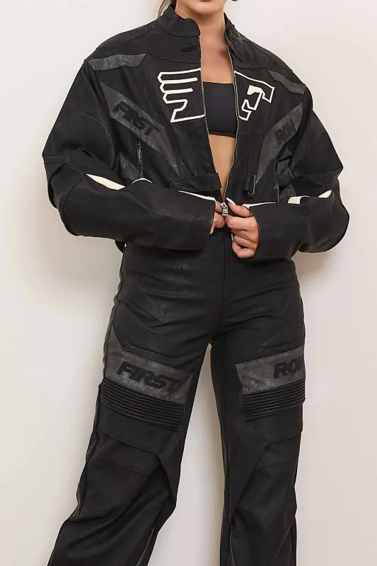 FURIOUS MOTOR RACING LEATHER JACKET made by First Row