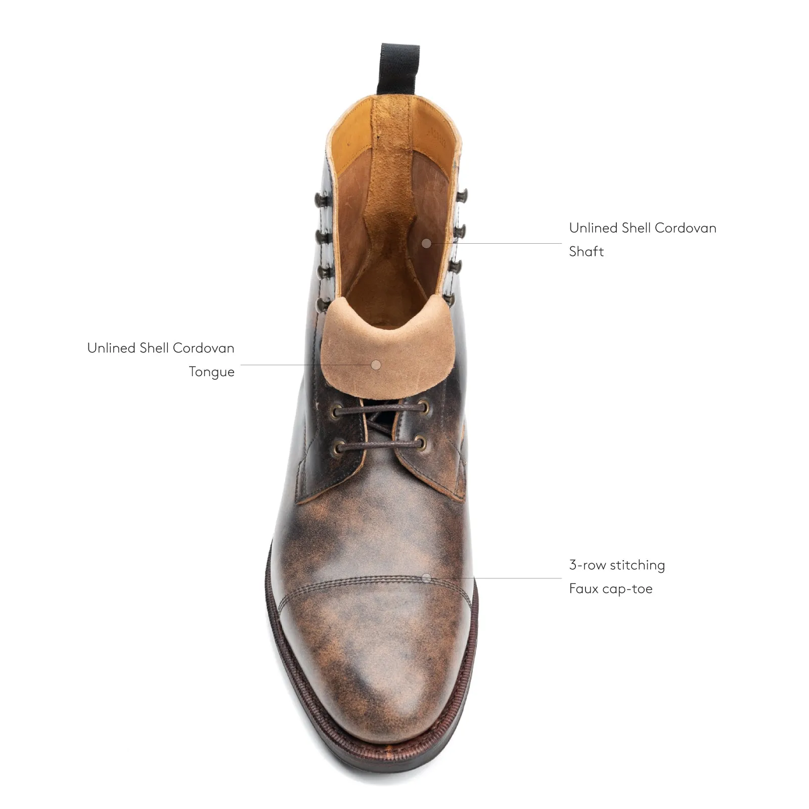 101523 - BLACK MARBLED SHELL CORDOVAN - E sold by Meermin product image thumbnail 3