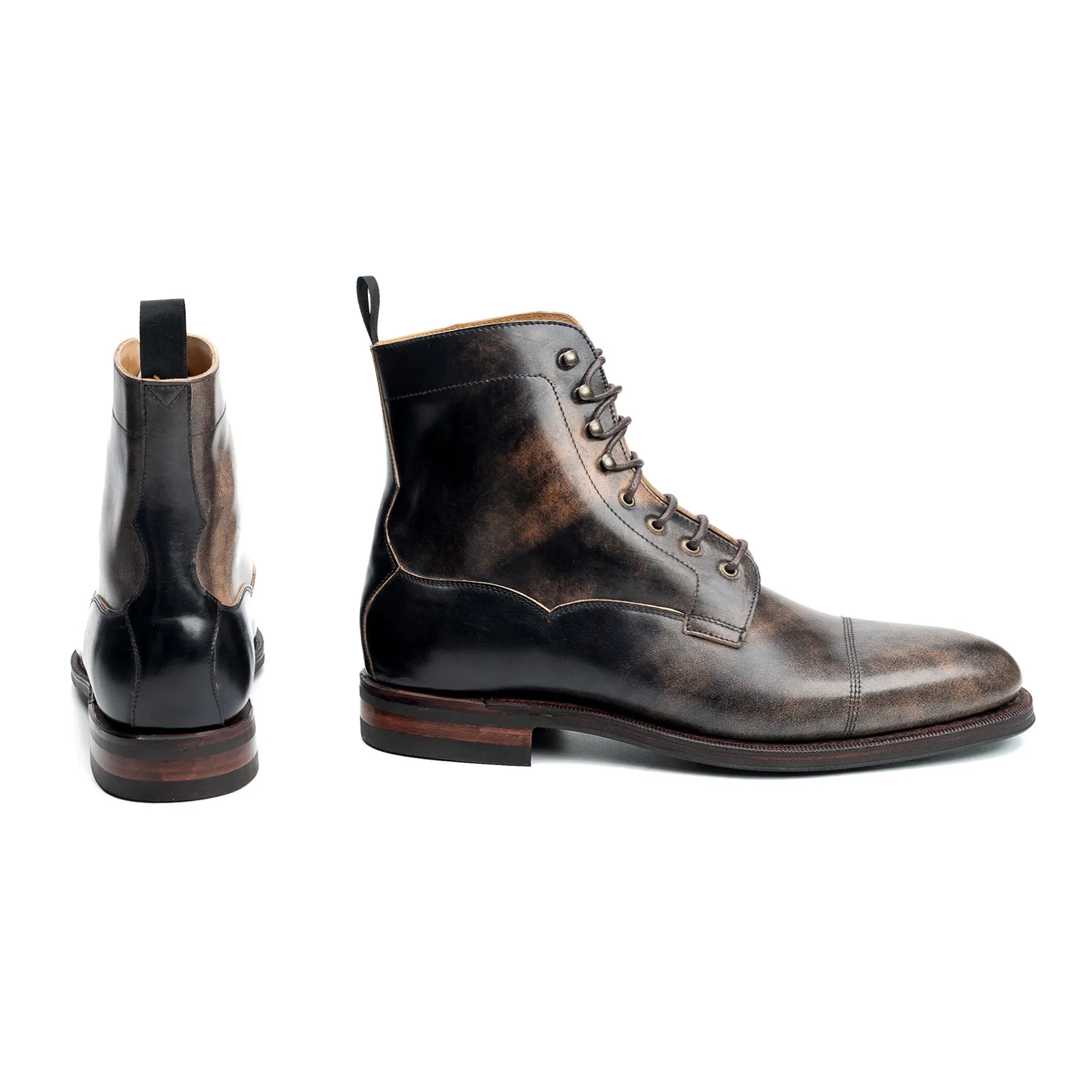 101523 - BLACK MARBLED SHELL CORDOVAN - E sold by Meermin product image thumbnail 5