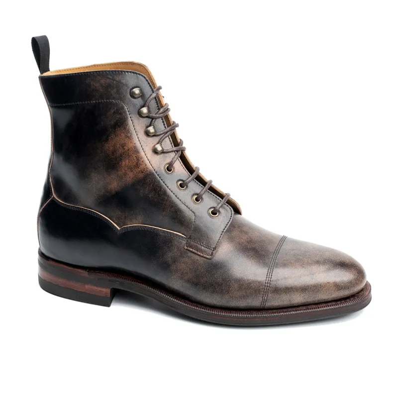 101523 - BLACK MARBLED SHELL CORDOVAN - E sold by Meermin