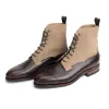 101523 - BROWN ALPINE & TAUPE JANUS BUTTS - E sold by Meermin
