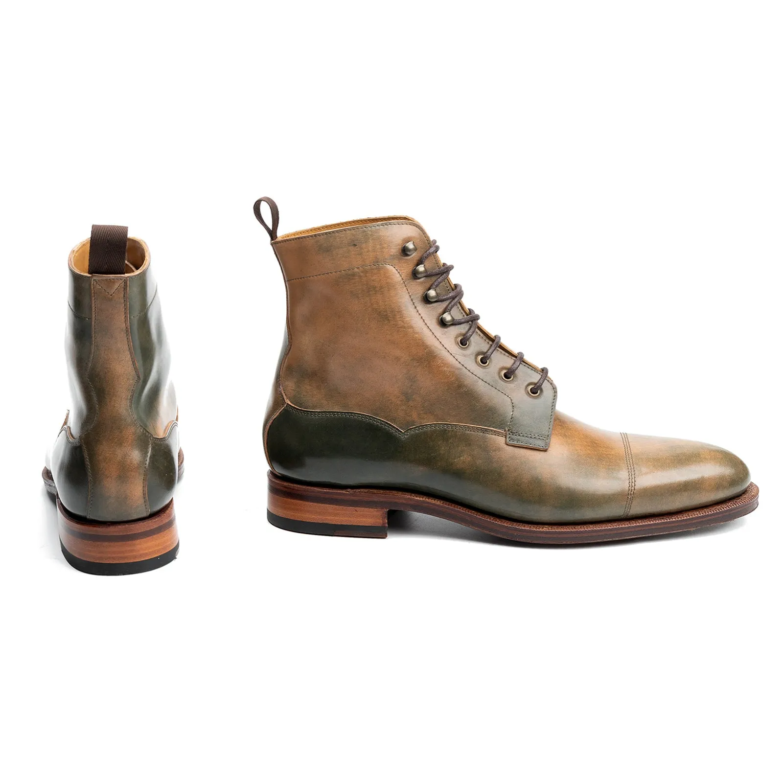 101523 - GREEN MARBLED SHELL CORDOVAN - E sold by Meermin product image thumbnail 4