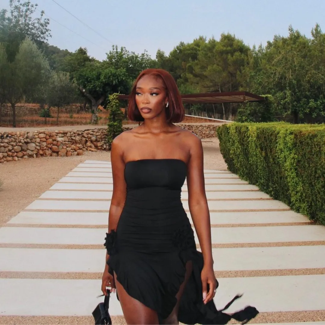 Black Rose Bandeau Dress sold by Azel Clothing product image thumbnail 2