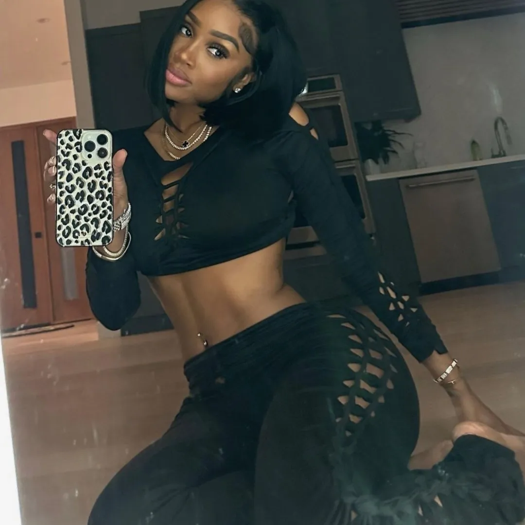 Black Knotted Trousers Set sold by Azel Clothing product image thumbnail 4