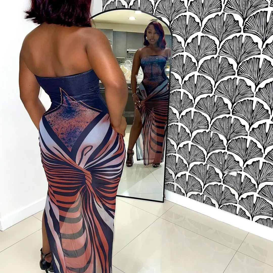 Cocoon Side Split Dress sold by Azel Clothing product image thumbnail 2