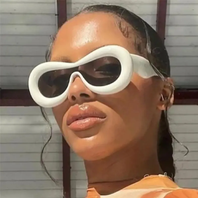 Inflated Sunglasses White made by Azel Clothing