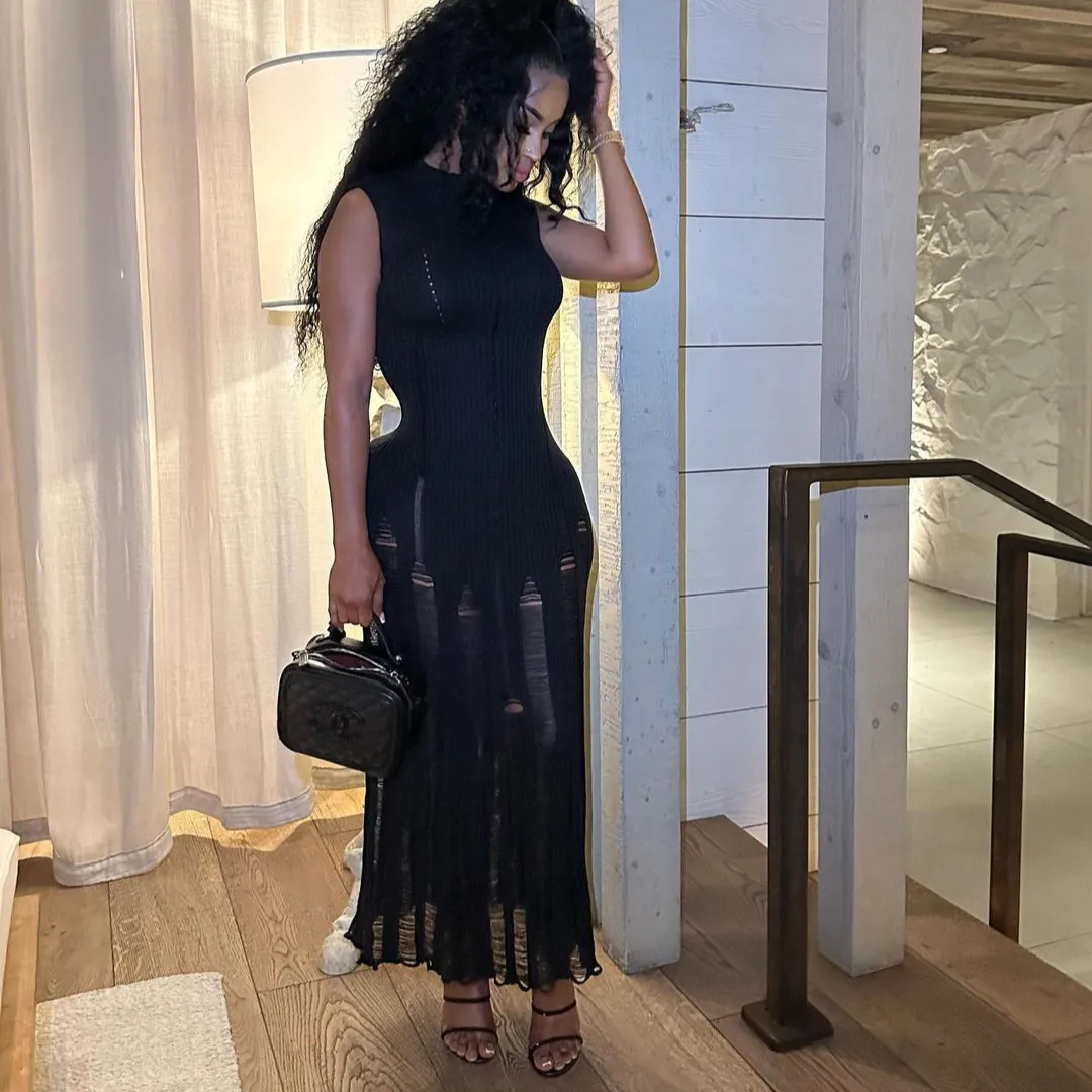 Black Crochet Dress sold by Azel Clothing product image thumbnail 3