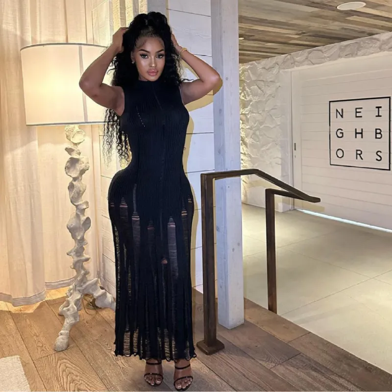 Black Crochet Dress sold by Azel Clothing