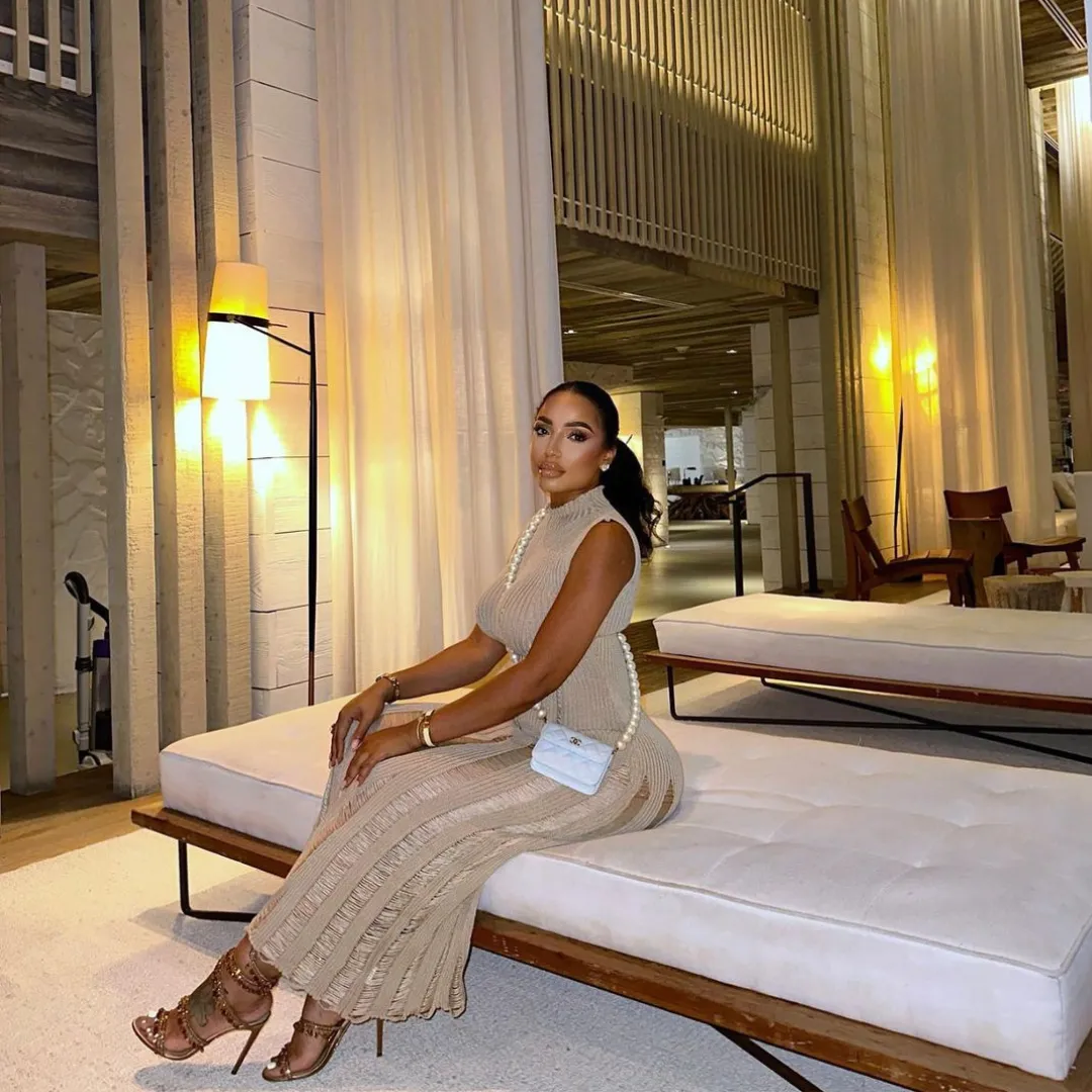 Khaki Crochet Dress sold by Azel Clothing product image thumbnail 2