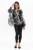 Sashia Black Swirl Silk Layer Top sold by Blue Bungalow