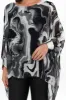 Sashia Black Swirl Silk Layer Top sold by Blue Bungalow