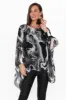 Sashia Black Swirl Silk Layer Top sold by Blue Bungalow
