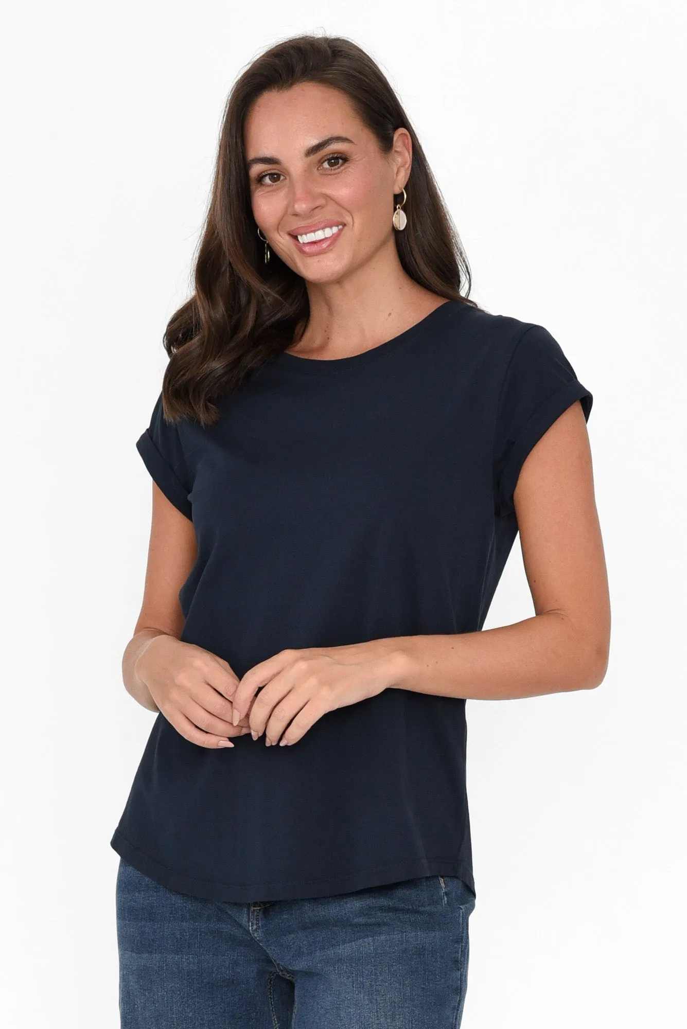 Manly Navy Cotton Tee sold by Blue Bungalow product image thumbnail 2