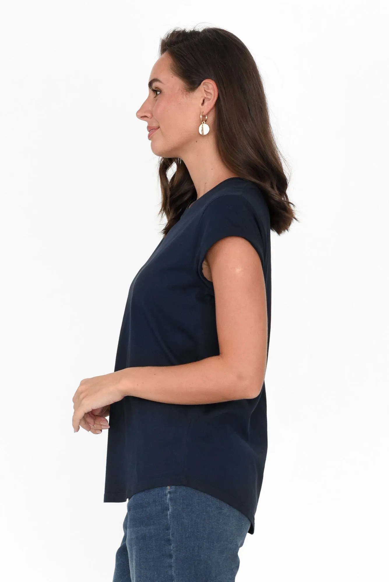 Manly Navy Cotton Tee sold by Blue Bungalow product image thumbnail 5