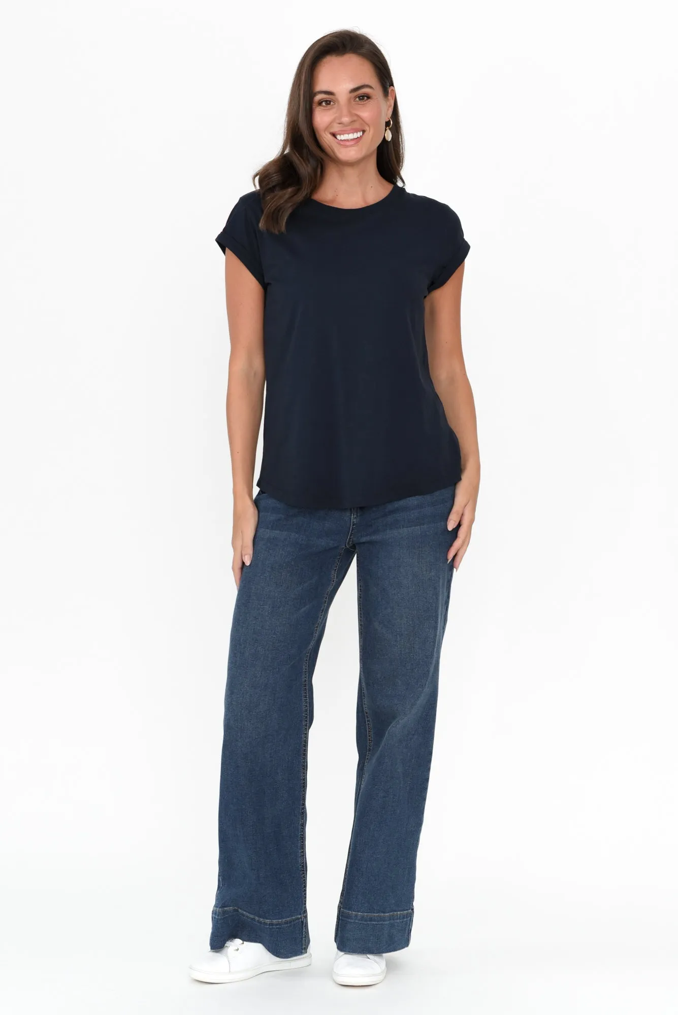 Manly Navy Cotton Tee sold by Blue Bungalow product image thumbnail 4