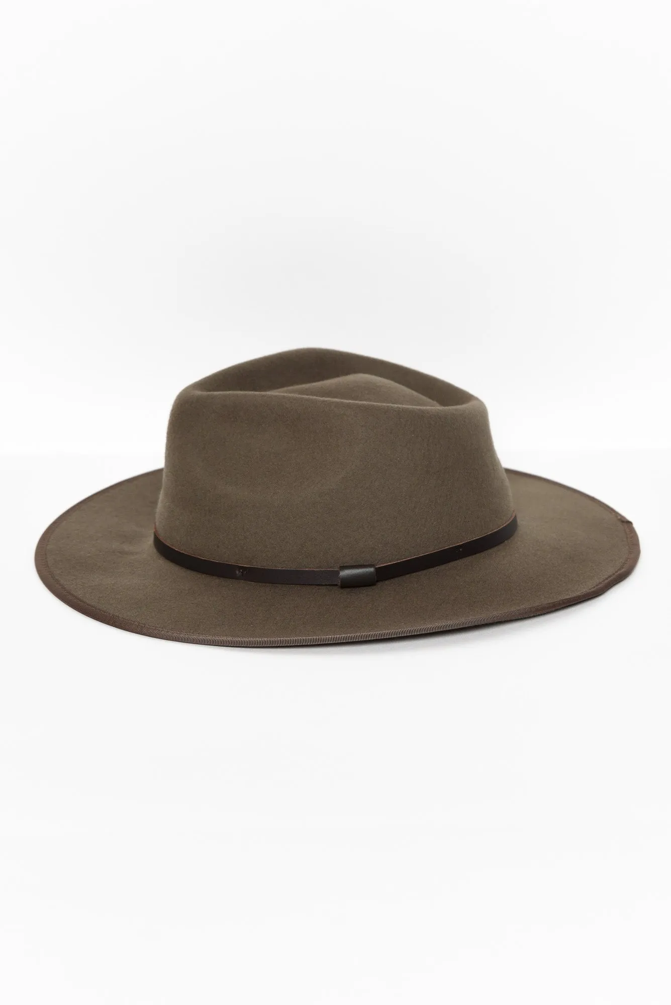 Meribel Taupe Wide Brim Fedora sold by Blue Bungalow product image thumbnail 2