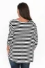 Black Mixed Stripe Milan 3/4 Sleeve Top sold by Blue Bungalow