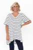 Novella White Stripe Bamboo Top sold by Blue Bungalow