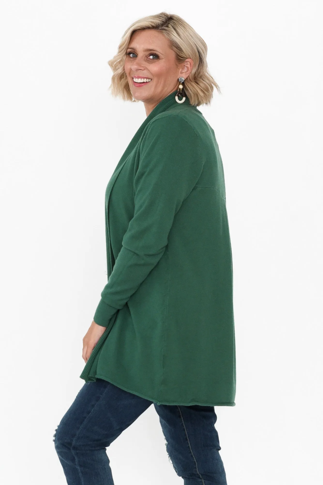 Mabelle Green Cotton Blend Cardigan sold by Blue Bungalow product image thumbnail 3