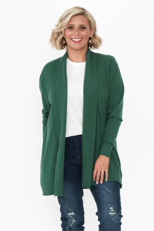 Mabelle Green Cotton Blend Cardigan sold by Blue Bungalow