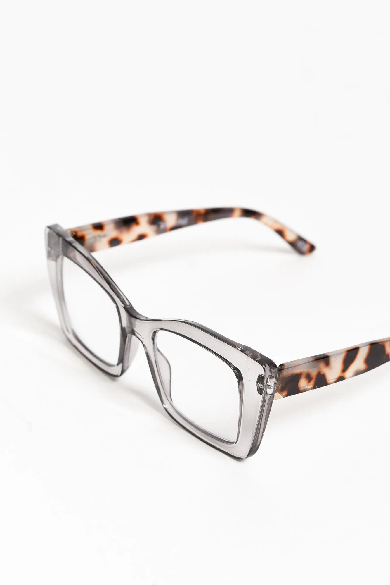 Cleo Grey Tortoiseshell Reading Glasses sold by Blue Bungalow product image thumbnail 2
