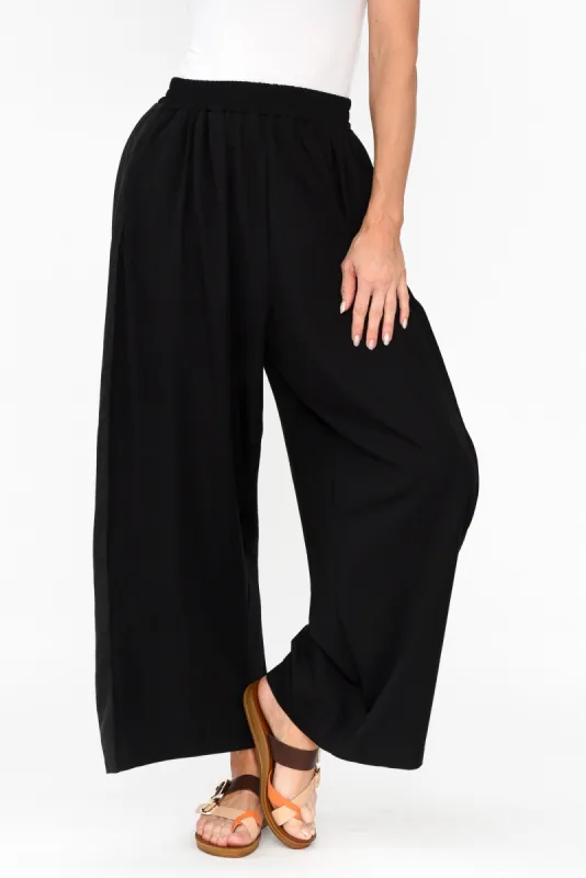 Aimee Black Side Panel Palazzo Pants sold by Blue Bungalow