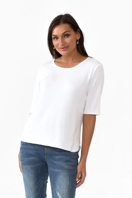 Sophie White Bamboo Top sold by Blue Bungalow