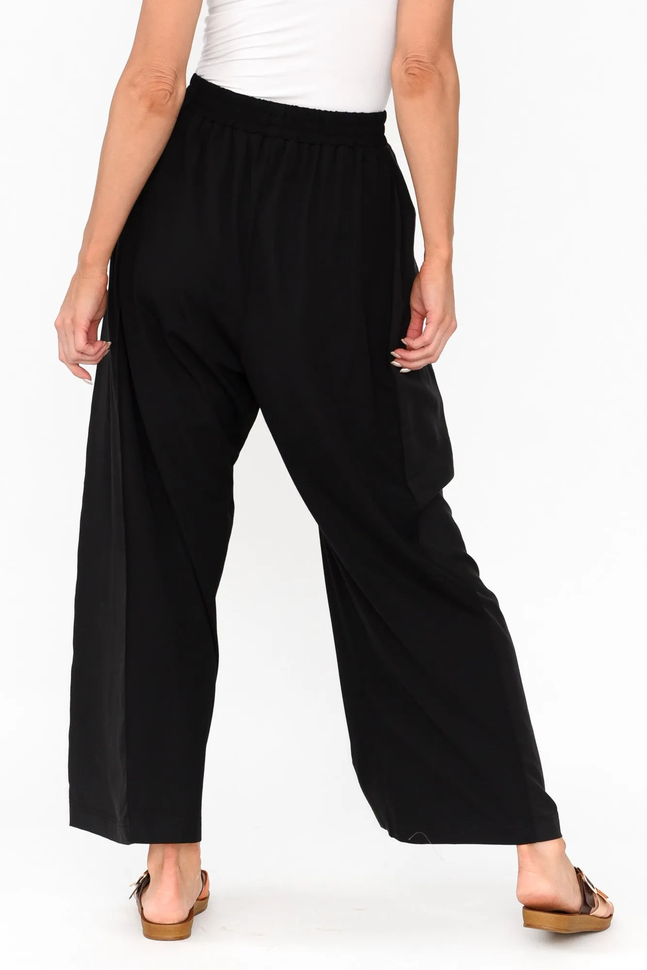 Aimee Black Side Panel Palazzo Pants sold by Blue Bungalow product image thumbnail 4
