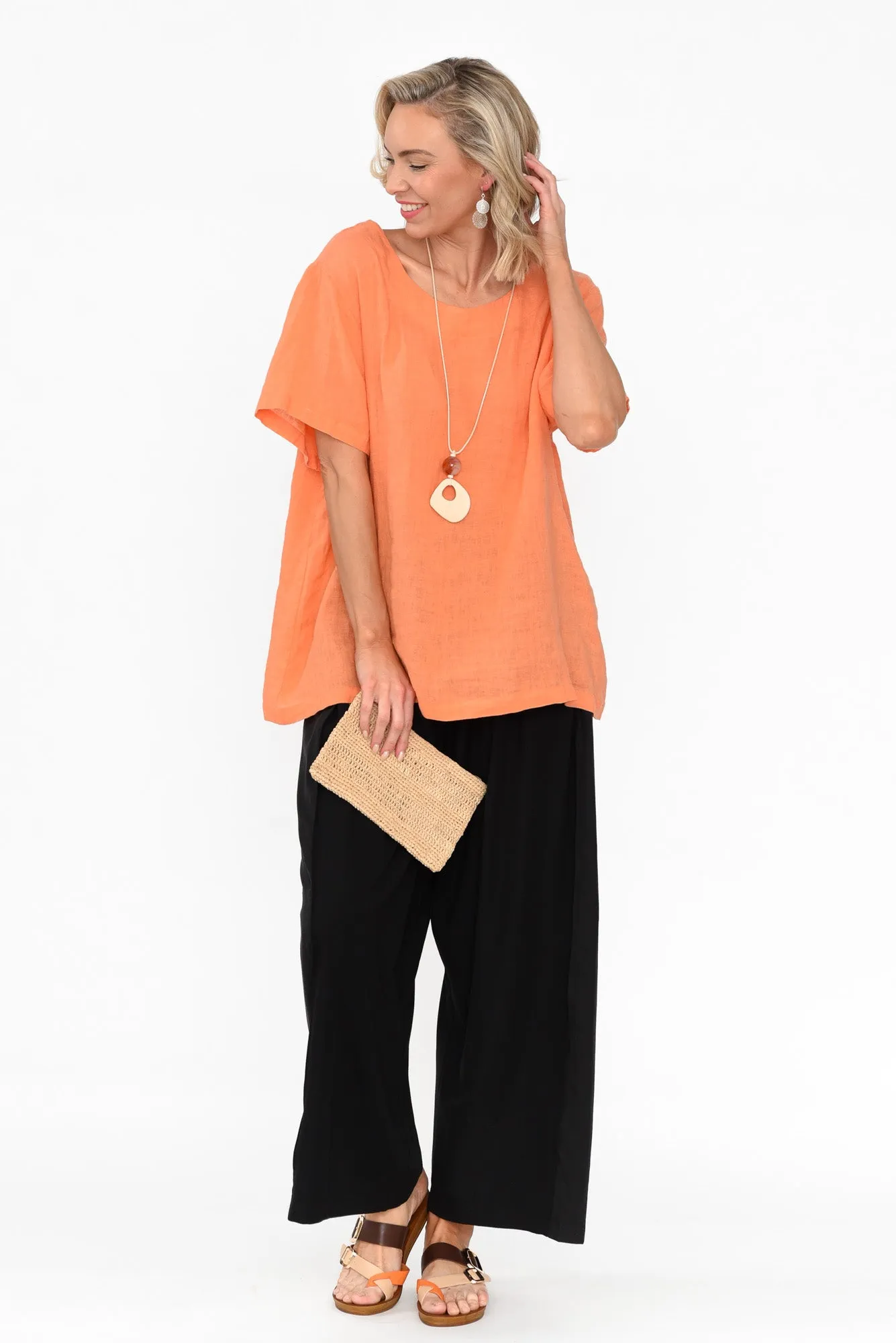 Aimee Black Side Panel Palazzo Pants sold by Blue Bungalow product image thumbnail 2