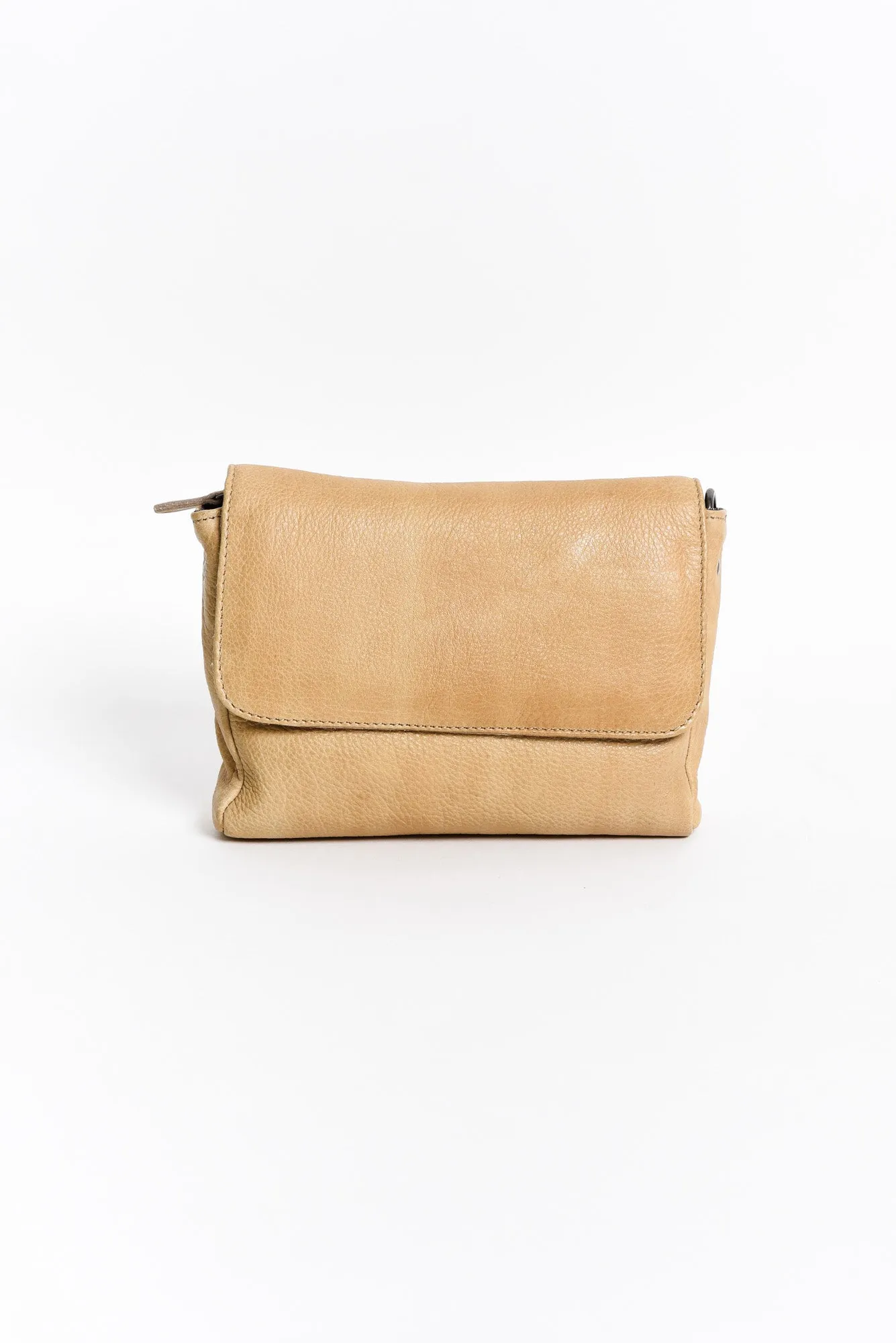 Sara Camel Leather Crossbody Bag sold by Blue Bungalow
