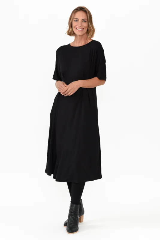 Godfrey Black Bamboo Dress sold by Blue Bungalow