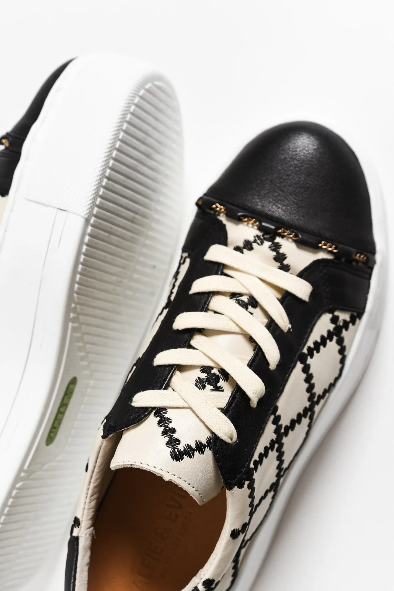 Frankie Black Leather Platform Sneaker sold by Blue Bungalow product image thumbnail 3
