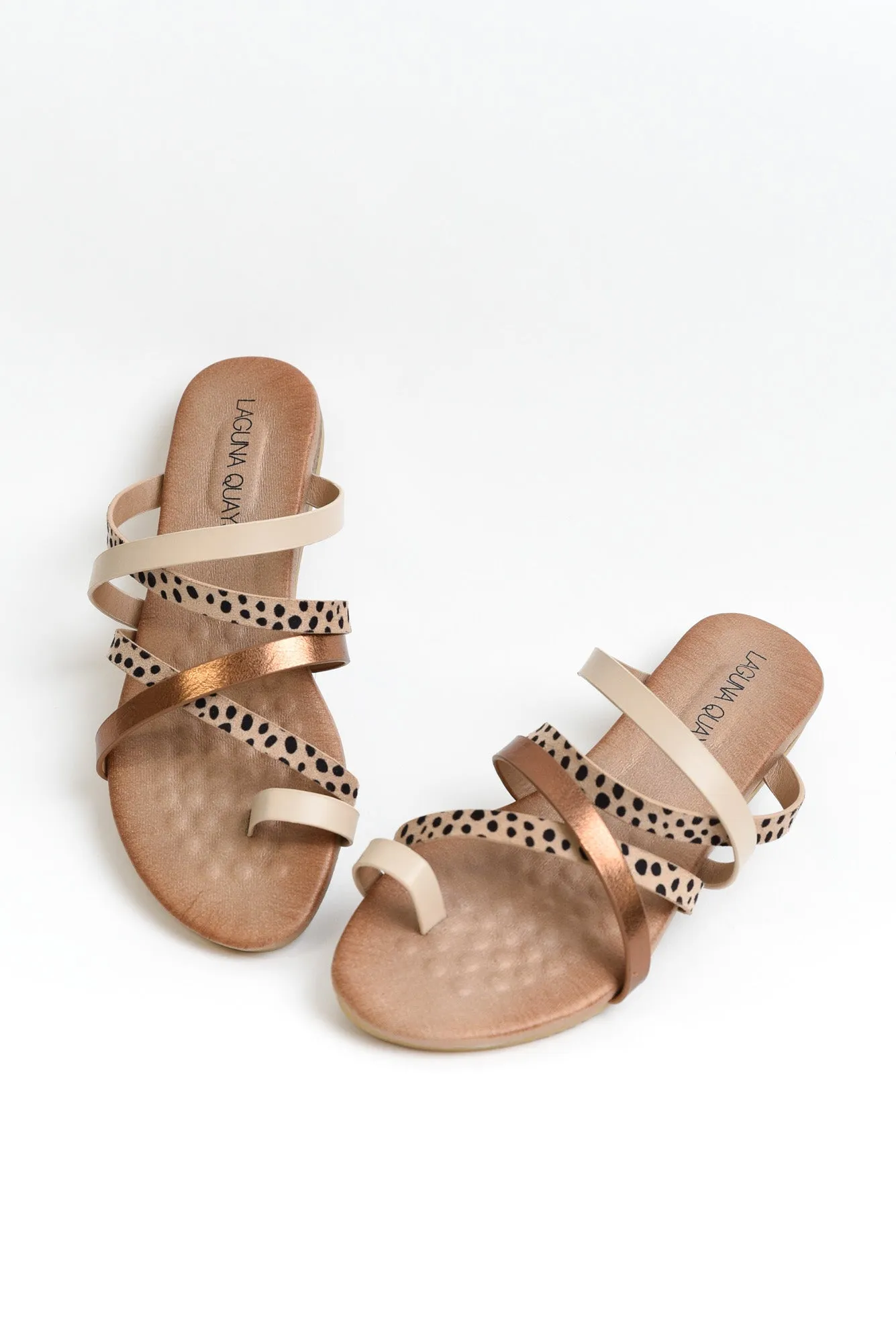 Kalua Natural Cheetah Strappy Slide sold by Blue Bungalow