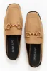 Mab Tan Buckle Mule sold by Blue Bungalow