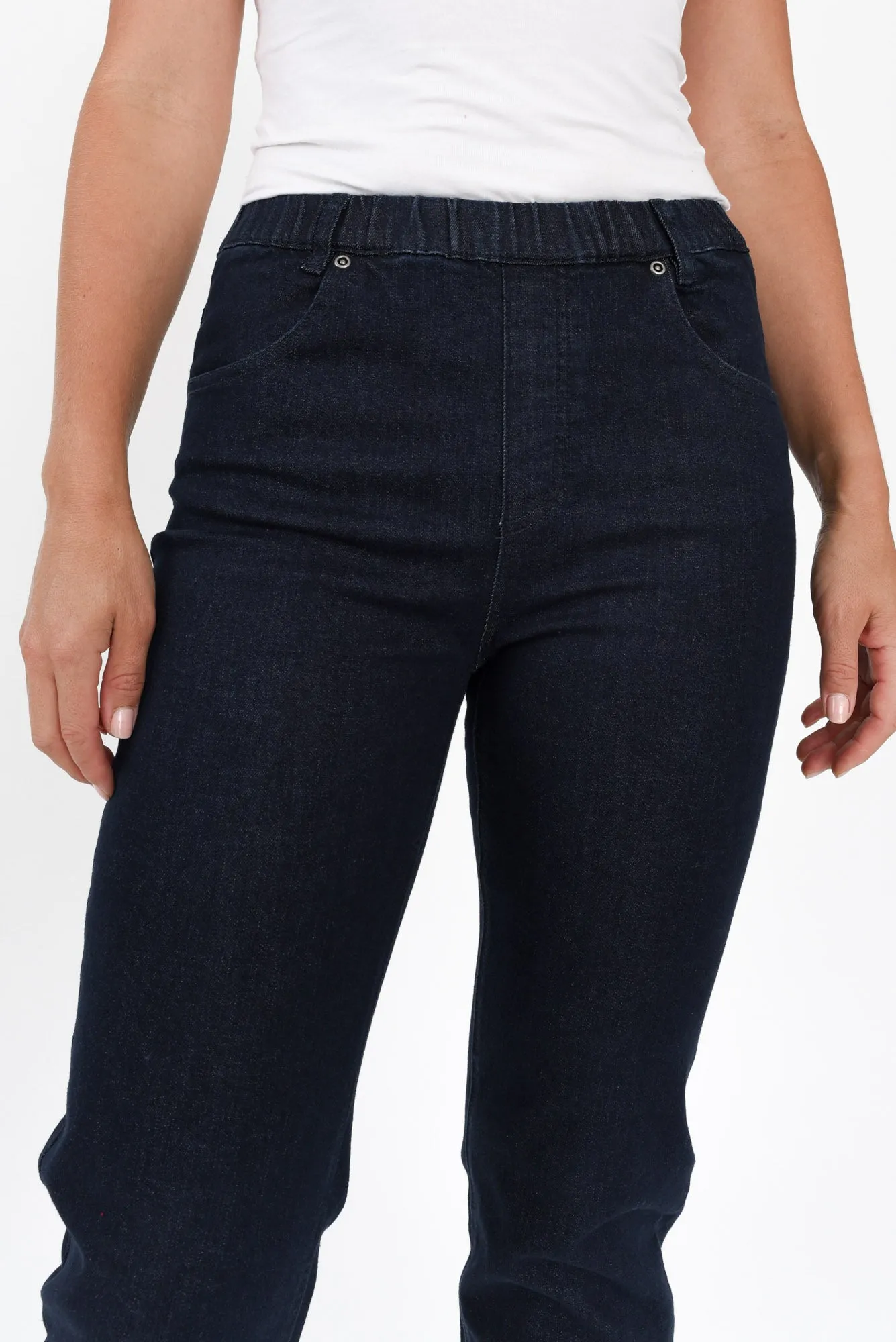 Suzy Dark Denim Stretch Jeans sold by Blue Bungalow product image thumbnail 5